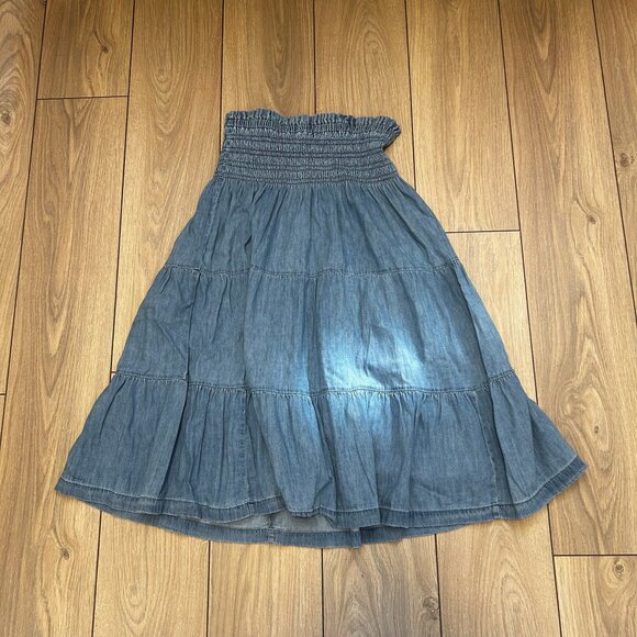 Gap Lightweight Denim Tiered Skirt - Picture 1 of 1